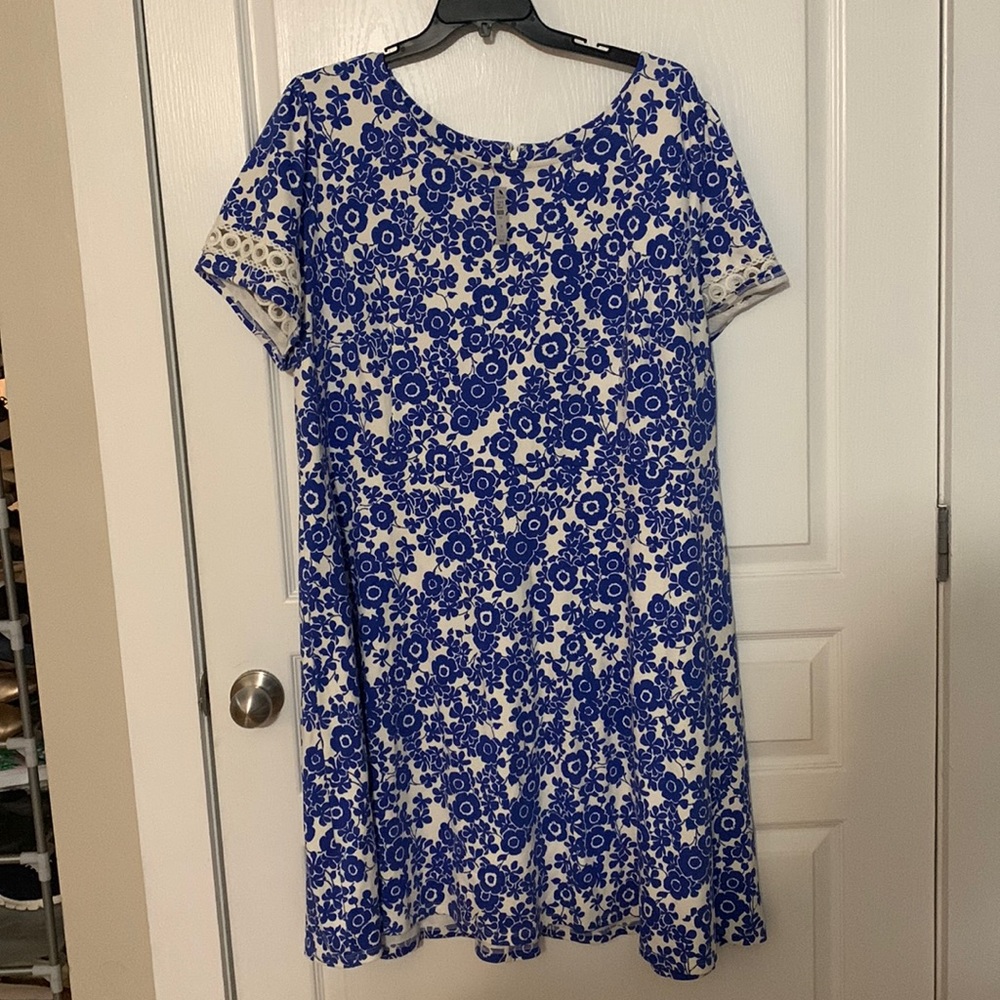 Talbots Blue and White Dress